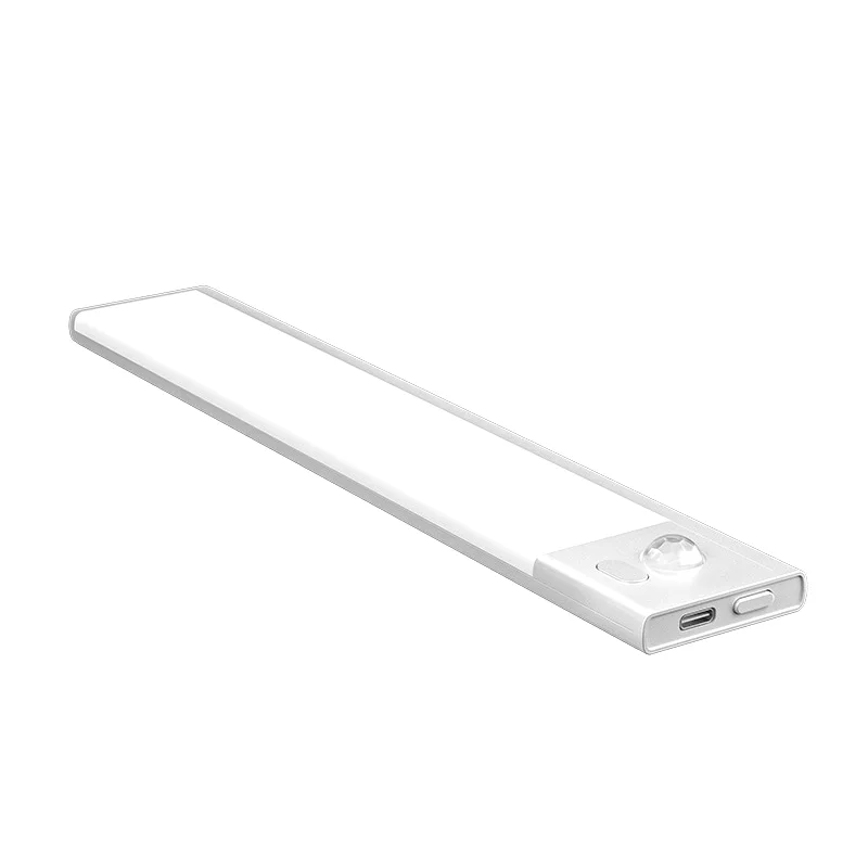 Six-bar motion sensor light kit with charging dock, slim aluminum bars on white background